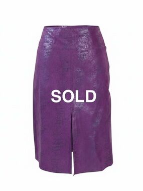 Bebe Vintage Leather Pencil Skirt